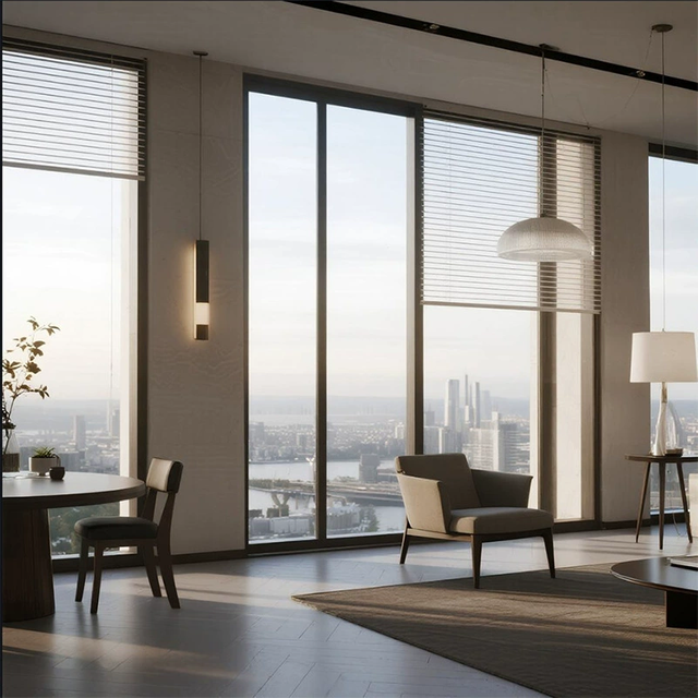Premium Thermal-Break Aluminum Windows | Factory-Direct Acoustic Systems with Integrated Screens Floor-to-Ceiling Windows